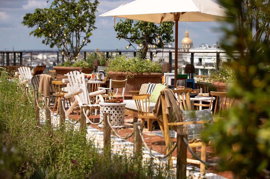 Rooftop de l'hôtel Villa M, nouvelle terrasse cool Rive Gauche